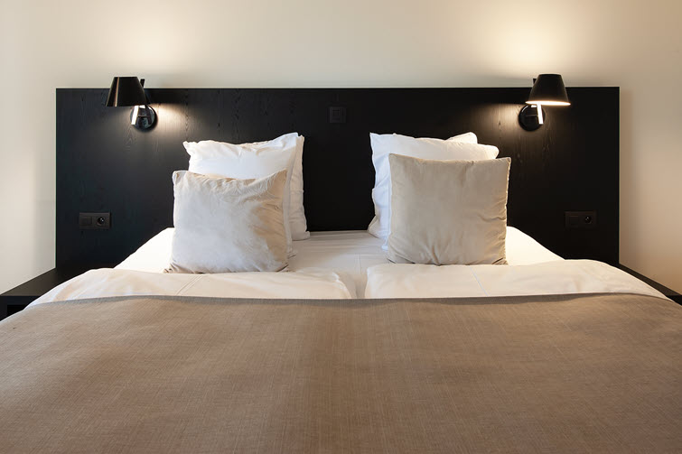 The headboards of the beds are made of Unilin Panels